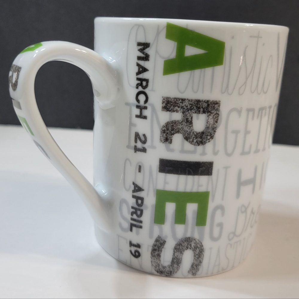 Aries Zodiac mug MARCH 21 - APRIL 19 Vibrant Spontaneous Genuine Spirited Strong